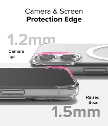 Ringke for iPhone 16 Case [Fusion Magnetic Matte Clear] | Compatible with MagSafe, Oil & Dirt Resistant, Anti-Fingerprint Technology Prevents Oily Smudges, Feels Velvety Soft - size: iPhone 16