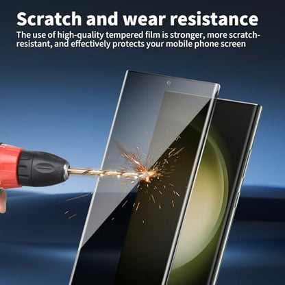 2 Pack For Samsung Galaxy S23 Ultra Privacy Screen Protector, 9H Hardness Anti-Spy Tempered Glass, Scratch-Resistant ，Anti-fingerprint，bubble free, easy install