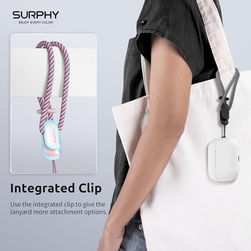 SURPHY 3 Pack Phone Wrist Strap, Phone Lanyard with Cellphone Tether Tab - color: Black & Lilac & Pink