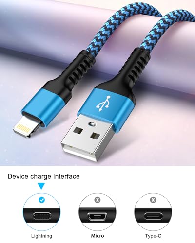 Car Play Charger Cable for iPhone 14 13 12 11 Pro Max XS XR X SE, iPad - size: 3 FT, style: USB-A to Lightning