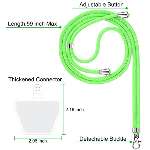 Weewooday 4 Pcs Phone Lanyard Crossbody Phone Strap, Green Color Series - color: Green Color Series