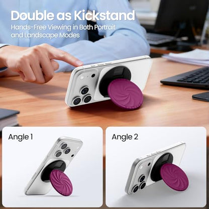 ORNARTO Vortuxe for MagSafe Phone Grip with Kickstand, Fuchsia - color: Fuchsia