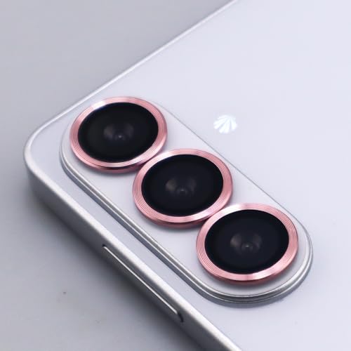 for Samsung Galaxy S26 / S26 Plus Camera Lens Protector Metal Ring Tempered Glass Lens Cover Accessories (Pink) - color: Pink