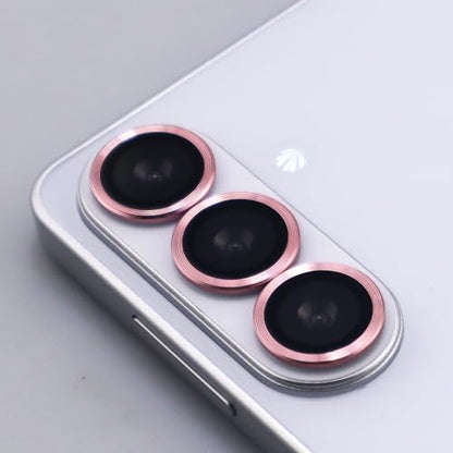 for Samsung Galaxy S26 / S26 Plus Camera Lens Protector Metal Ring Tempered Glass Lens Cover Accessories (Pink) - color: Pink