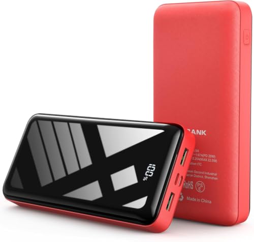 Power Bank 50000mAh 22.5W Fast Charging Portable Charger USB C Battery Pack - color: Red