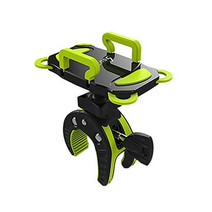 Bike Phone Mount, Motorcycle Mountain Bike Handlebar Bicycle Golf Cart Stroller Cell Phone Holder with Rubber Strap 360 Degrees Rotate for iPhone X 8 7 6 6s Plus Samsung (Green) - color: Green