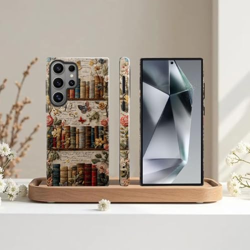 Compatible with Samsung Galaxy S26 Ultra Case,Glossy Case All-Round Protection Shockproof Anti-Scratches TPU Cover,Cases for Man Woman-Antique Bookshelf - color: Antique Bookshelf, size: Galaxy S26 Ultra