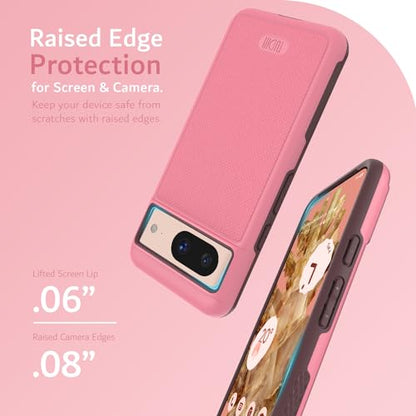 TUDIA MergeGrip [Magsafe Compatible] Designed for Google Pixel 8 Case (2023) - Dual Layer [Military Grade] Shockproof Slim Rugged Tough Heavy Duty Phone Cases - Smokey Pink - color: Smokey Pink, size: Magnetic Pixel 8