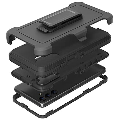Compatible with Samsung Galaxy A13 5G Case(NOT for A13 4G), with Belt Clip Holster Heavy Duty Rugged Shockproof Full Body Protection Kickstand Phone case for Samsung Galaxy A13 5G (Black) - color: Black