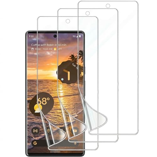 3 Pack for Google Pixel 6 Pro 5G Screen Protector [Not Glass], Anti-Scratch, Compatible Fingerprint, Full Adhesive Flexible Film for Google Pixel 6 Pro 5G - size: for Google Pixel 6 Pro 5G