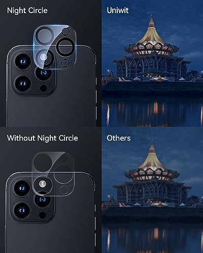 [3 Pack Camera Lens Protector For iPhone,9H Tempered Glass,Anti-Scratch,Case Friendly,Night Circle,No-Bubble HD Clarity,Full Cover (for iPhone 15 Pro/15 Pro Max) - size: for iPhone 15 Pro/15 Pro Max