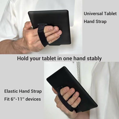 Hand Holder Strap for 8-10" Kindle eReaders Fire Tablet (Black) -1pc - color: Black