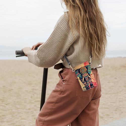 Small Crossbody Bags with Adjustable Shoulder Strap - color: Bohemian Elephant