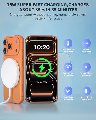 Wireless Magnetic Charger,2Pack Fast Apple Mag-Safe Charger iPhone Magnetic - size: 3FT