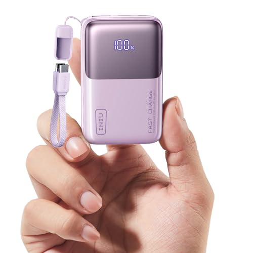 INIU Mini Portable Charger, Small 10000mAh 45W Fast Charging Power Bank - color: Light Purple