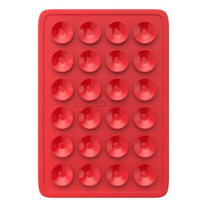 StickyGrippy Suction Phone Case Mount, Sillicon Adhesive Phone Accessory for iPhone and Android, Hands-Free Fidget Toy Mirror Shower Phone Holder, Tiktok Videos and Selfies (Red) - color: Red