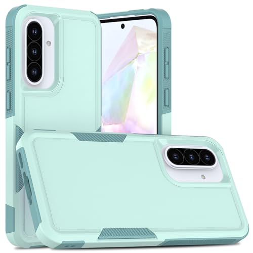 for Samsung Galaxy A37 / Galaxy A36 5G / Galaxy A57 5G Case: Dual Layer Protective Heavy Duty Cell Phone Cover Shockproof Rugged with Screen Protector - Military Protection Bumper Tough, Green - color: Mint Green (PC) + Mint Green (TPU)