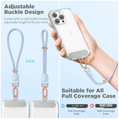 SURPHY Phone Wrist Strap, Keychain Wristlet, Phone Lanyard with Tether Tab - color: Blue