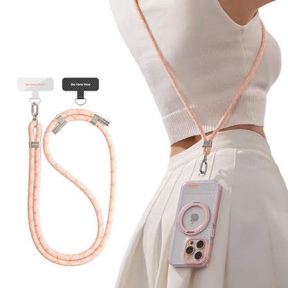 TORRAS Phone Lanyard Crossbody, Adjustable Anti-Theft Neck Strap, Pink - color: 7-pink