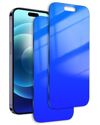 2 Pack for iPhone 15 Pro Privacy Screen Protector Blue 6.1 inch - color: For iphone 15 Pro Blue