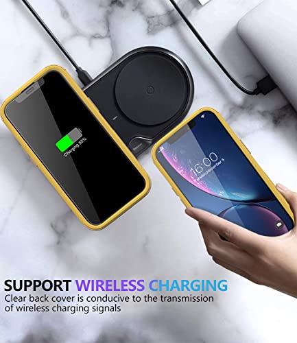 Diverbox for iPhone Xr Case [Shockproof] [Dropproof] [Dust-Proof],Heavy Duty Protection Phone Case Cover for Apple iPhone XR (Yellow) - color: Yellow-3in1
