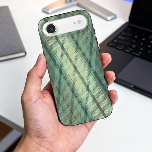 Green TartanAnti-Yellowing Soft TPU Phone Case for iPhone 17, Shockproof and Scratch-Resistant Case - color: black-style-153