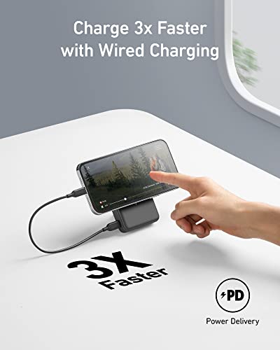 Anker 633 Magnetic Power Bank with Stand, 10,000mAh Portable Charger - color: Black