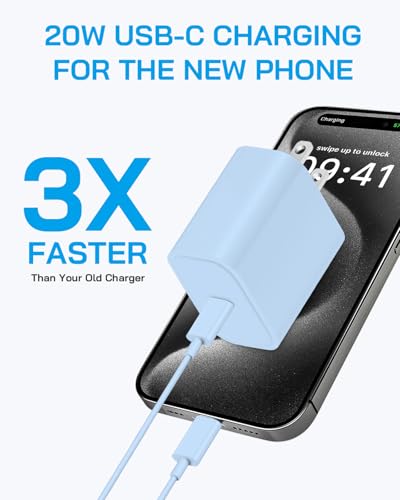 AISNI USBC Charger for iPhone Duo/18 Pro Max/17/16/15 Charger Fast Charging - color: Blue
