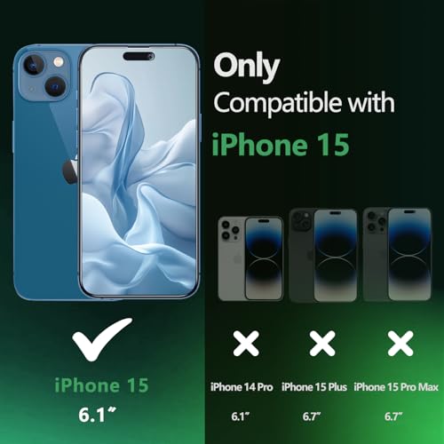 Pokolan Privacy Screen Protector for iPhone 15 Privacy Tempered Glass Film - size: iPhone 15