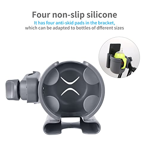Suranew Cup Holder with Phone for Walker Wheelchair Stroller Gray - color: Grey