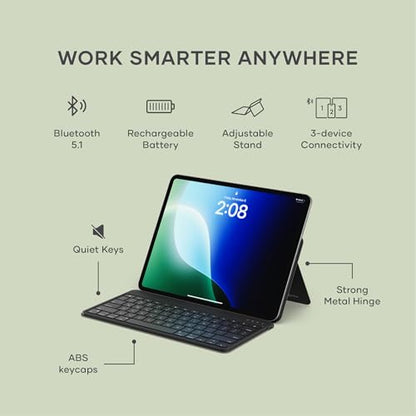 Satechi OntheGo Bluetooth Keyboard, Connect Up to 3 Devices, Tablet, Black - color: Black