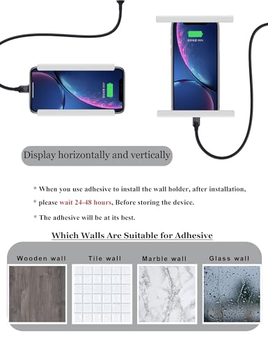 Tablet Wall Mount for iPad mini/ipad pro/ipad air, (White) - color: White