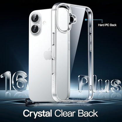 JETech Case ONLY for iPhone 16 Plus 6.7-Inch, Non-Yellowing Shockproof Phone Bumper Cover, Anti-Scratch Clear Back (Clear) - color: Clear, size: iPhone 16 Plus