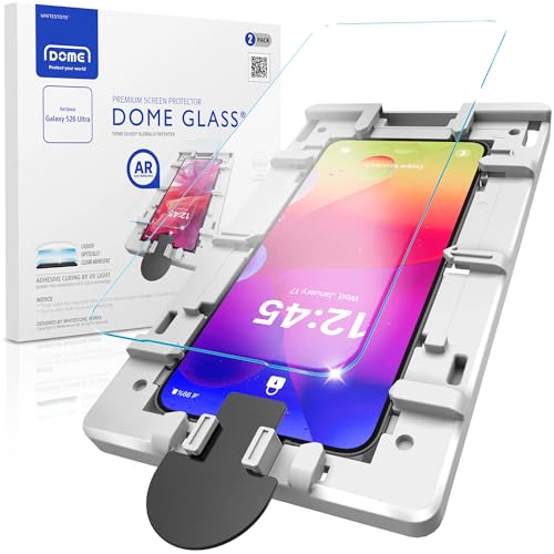 DOME GLASS Whitestone Compatible with Galaxy S26 Ultra, Full Coverage UV Tempered Glass Screen Protector with LOCA Adhesive [2 Pack]