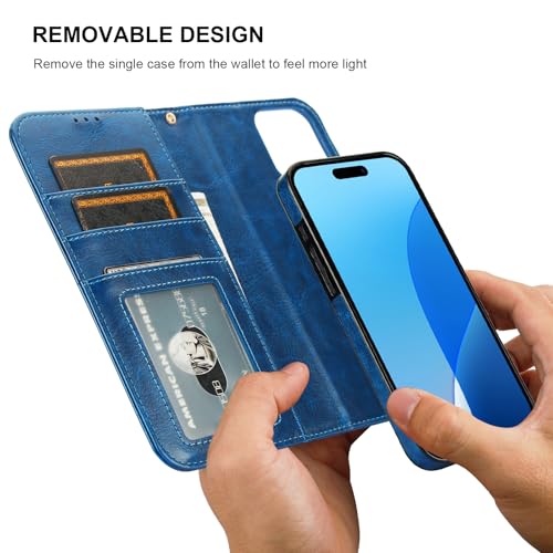 Bocasal for MagSafe Wallet Case Card Holder for iPhone 16 Pro Max Blue - color: Blue for MagSafe