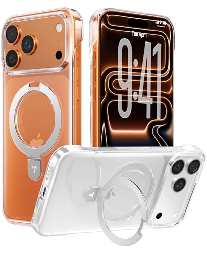 TORRAS Ostand Ultra Slim for iPhone 17 Pro Case Clear 6.3'', [Non Yellowing] Magnetic Stand [Fit for MagSafe], Frameless with Thin Minimalist Case for iPhone 17 Pro Phone Case, Hard, Transparent - size: iPhone 17 Pro