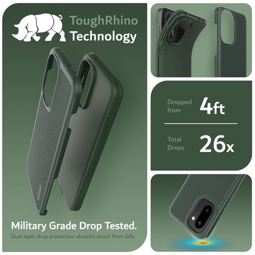 TUDIA MergeGrip Designed for OnePlus 15R Case 5G (2026) - [Military Grade Drop Tested] Dual Layer Shockproof Slim Rugged Tough Protective Phone Cases Cover (Pine Green) - color: Pine Green