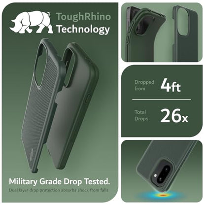 TUDIA MergeGrip Designed for OnePlus 15R Case 5G (2026) - [Military Grade Drop Tested] Dual Layer Shockproof Slim Rugged Tough Protective Phone Cases Cover (Pine Green) - color: Pine Green