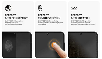 Screen Protector Film (3-Pack) for Galaxy S22 Ultra, [Matte] Anti Glare, Fingerprint Compatible Perfect Touch, Easy Installation with Guide tool
