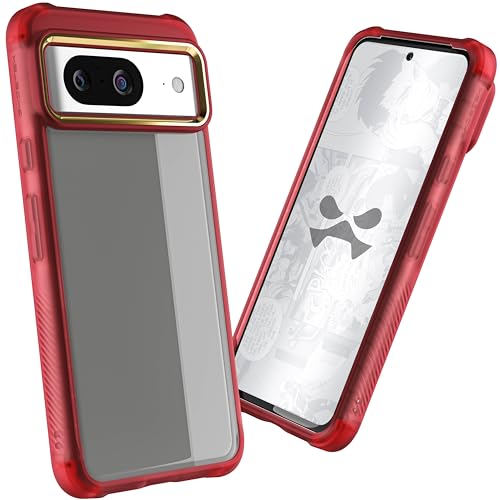 Ghostek Covert Clear Google Pixel 8 Case - Transparent Silicone Shockproof Cover, Compatible with Wireless Charging (6.2 Inch, Red) - color: Red [Limited Edition], size: Pixel 8