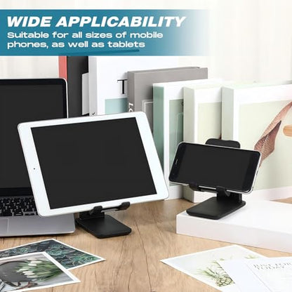 Wonderjune 36 Pcs Cell Phone Stand for Desk Phone Holder Stand, Black - color: Black