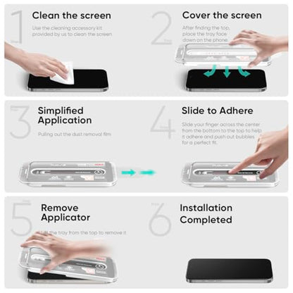 FLOLAB NanoArmour ONETIME MAX for iPhone 16 Pro Matte Screen Protector, Anti Glare, Anti-Rainbow, Tempered Glass,Infinity Edge, Edge Reinforced, Easy Install, Dust-Free, Smooth as Butter - size: iPhone 16 Pro