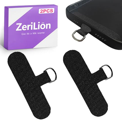 2 Pack Universal Phone Tether Tab Clear Non Adhesive Lanyard Patch Connector for Phone Case Replacement Tether Tabs Compatible with Most Smartphones