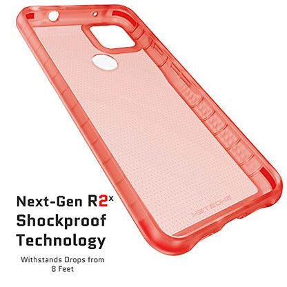 Ghostek Covert Clear Pixel 5a Case with Super Slim Fit Design and Secure Hand Grip Tough Shockproof Heavy Duty Protection Wireless Charging Compatible Cover for 2021 Google Pixel 5a (6.2 Inch) (Pink) - color: Pink, size: Pixel 5a
