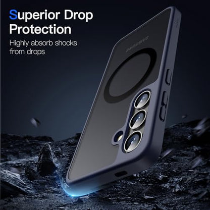 JETech Magnetic Case for Samsung Galaxy S24, Deep Blue - color: Deep Blue, size: Galaxy S24