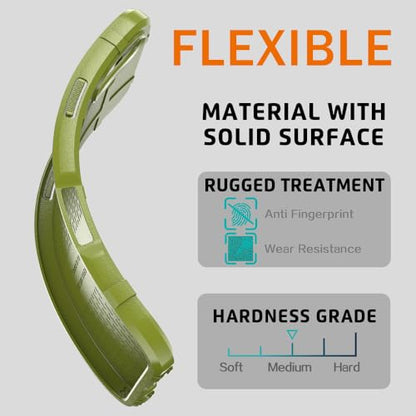 Rugged Shield 8ft Drop Proof TPU Thick Armor Tactical Protective Case Compatible with iPhone 16 Plus (6.7 inches) - Army Green - color: Army Green, size: iPhone 16 Plus