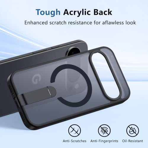 for Pixel-10 Case/Pixel-10-Pro Case, Durable Metal Stand, Black - color: Black, size: Pixel 10/10 Pro 6.3"