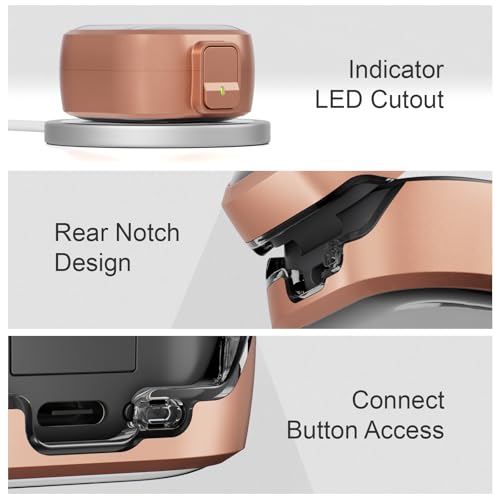for Samsung Galaxy Buds 4/Buds 4 Pro Case (2026) with Secure Safety Lock Clip,Shockproof Scratch-Resistant TPU Transparent Soft Protective Cover Accessories with Carabiner/Cleaning Kit(Gold) - color: Gold
