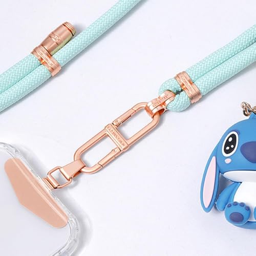 Phone Tether Tab, Bending Design 0.2mm Ultra-thin Stainless Steel Cellphone Lanyard Metal Patch Tether Tab - color: E
