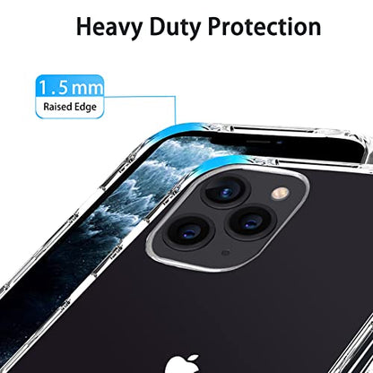 JJGoo Compatiable with iPhone 11 Pro Case Clear, Transparent Shockproof Phone Case for iPhone 11 Pro, Slim Anti-Scratch Hard PC Back Protective Cover Bumper - size: for iPhone 11 Pro